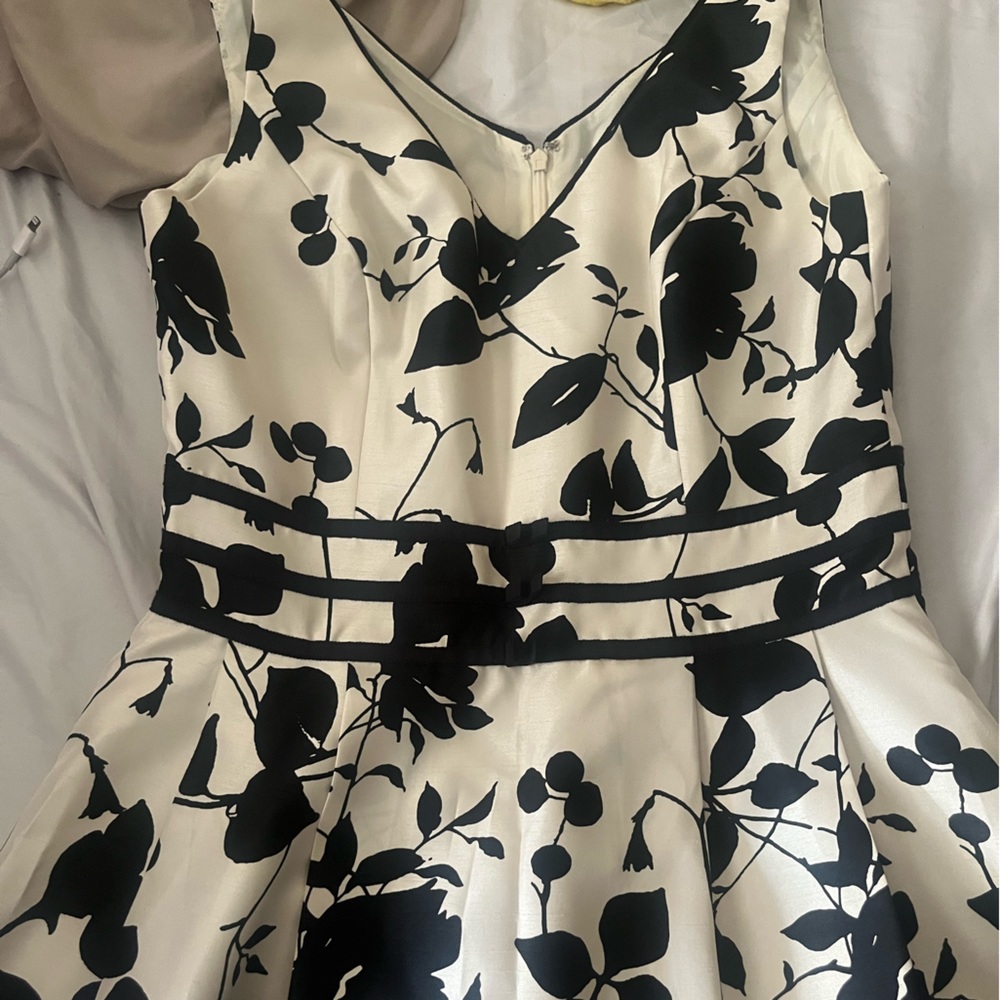 Black and white midi dress